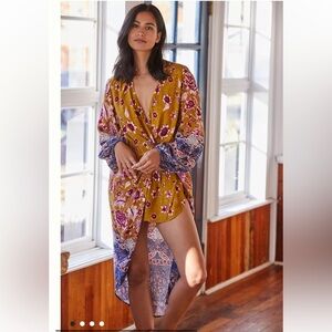 By Anthropologie Size M Long Sleeve Tunic Dress Boho Bohemian